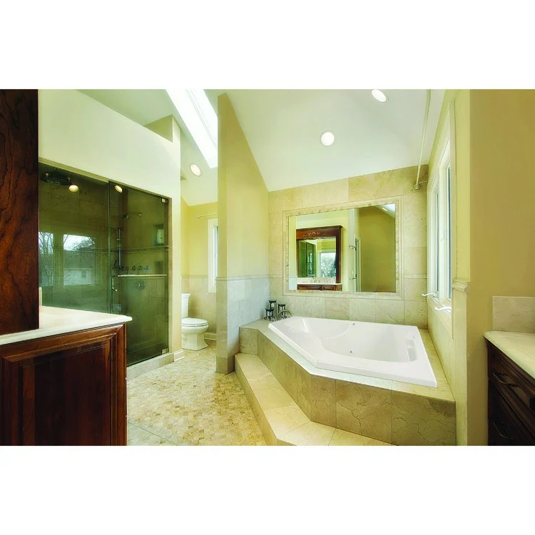 Soaking Tub Designer Collection Lara 60 x 60 Inch Tub Only End Bone Acrylic - Frankwebs