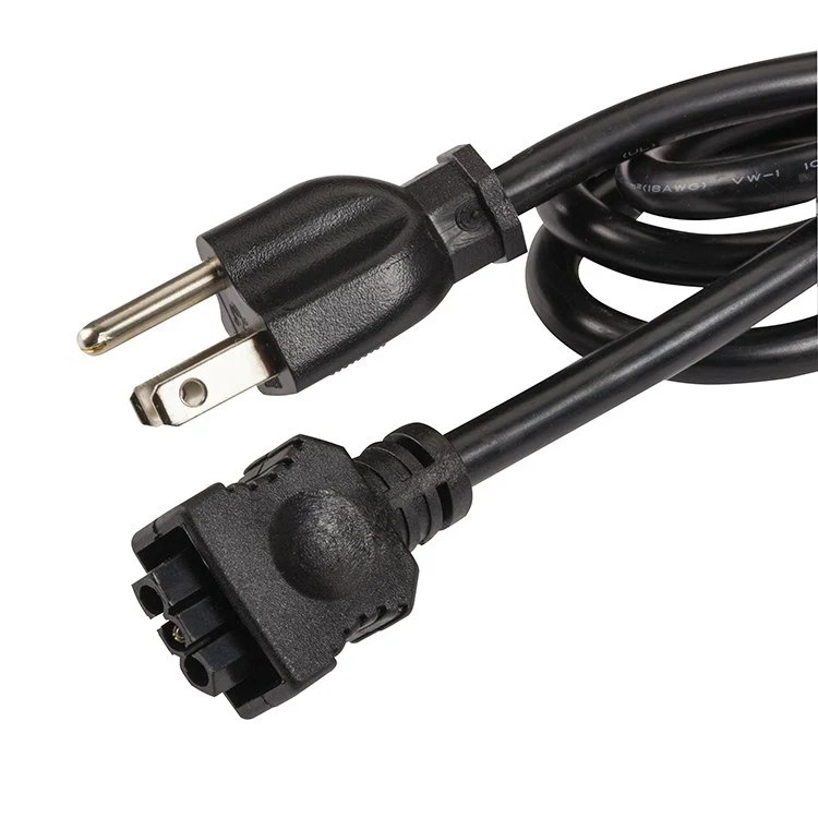 Three-Prong Plug-In Cord for Undercabinet Lights - Black - Frankwebs