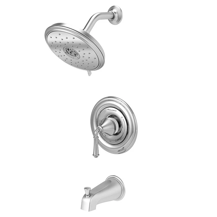 Portsmouth Pressure Balance Tub/Shower Valve Trim with Cartridge and Water-Saving Shower Head - Frankwebs