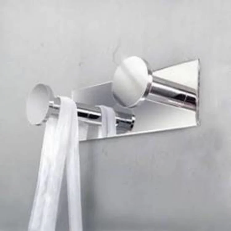 Robe Hook Surface Double Satin Nickel 2-3/16 Inch 2-5/16 Inch Wall Mount Brass - Frankwebs