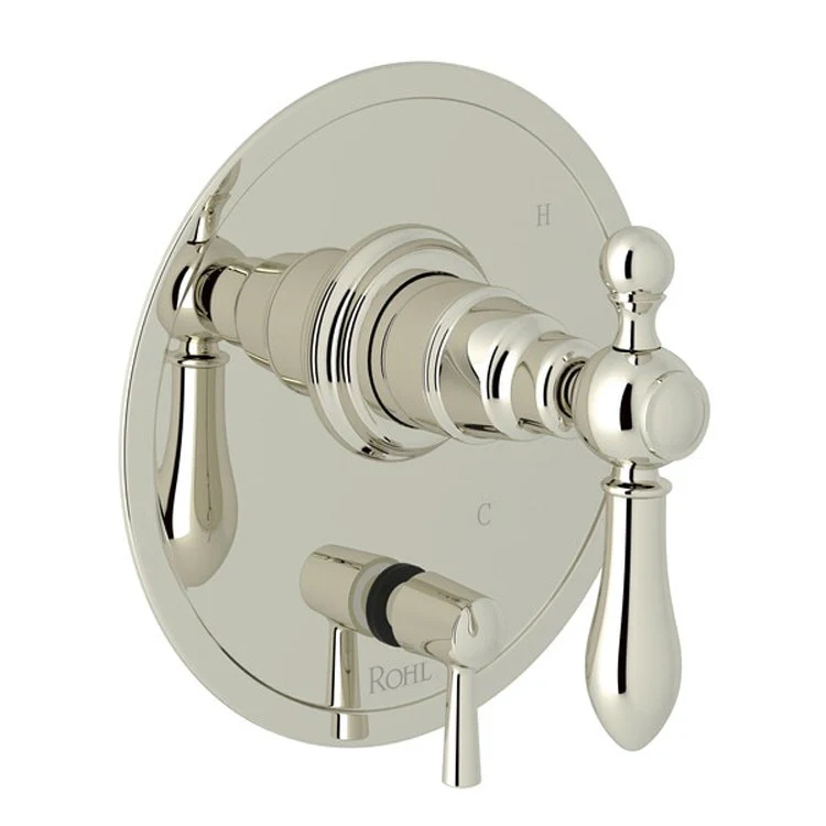 Pressure Balance Valve Trim Arcana with Diverter 1 Classic Metal Lever Polished Nickel 5.5 Gallons per Minute - Frankwebs