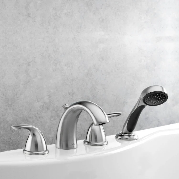Classic Two Handle Roman Tub Filler Trim Kit with Handshower - Frankwebs