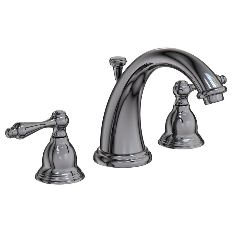 Seaport Two Handle Widespread Bathroom Faucet with Lever Handles with Drain - Polished Brass Uncoated - Frankwebs
