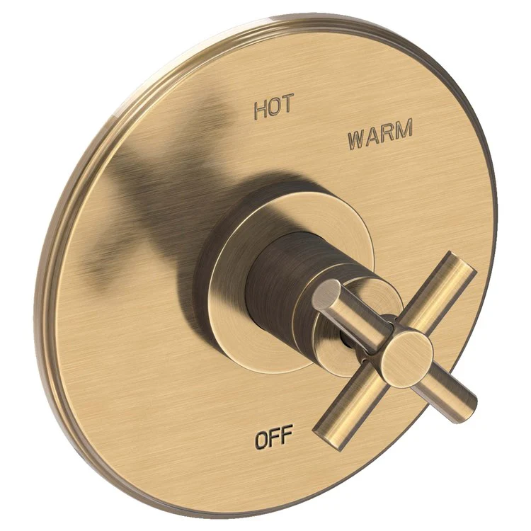 Pressure Balance Valve Trim East Linear Round 1 Cross Midnight Chrome ADA Depth 3-3/7 Inch - Frankwebs