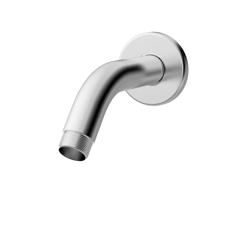 Shower Arm Modern with Flange Polished Chrome 6 Inch 1/2IN NPT Brass Wall Mount - Frankwebs