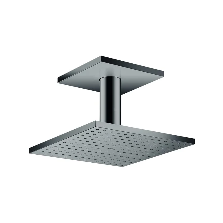 Showerhead ShowerSolutions 2 Function with Ceiling Connector & Green Diverter Polished Gold Optic 9-3/8 Inch 1.75 Gallons per Minute PowderRain Intense PowderRain - Frankwebs