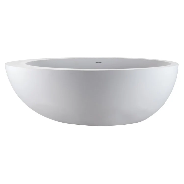 Air Tub Cascara 71 x 42 Inch Freestanding Air Bath Center White Matte Oval Sculpturestone 80 Gallons 22-3/4 Inch - Frankwebs