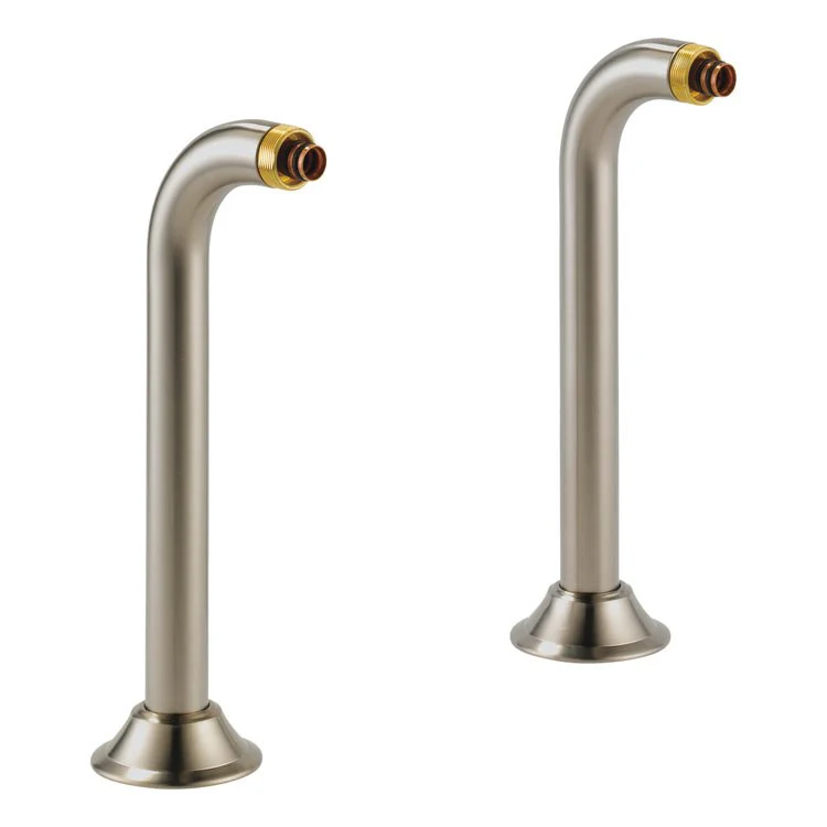 Riser Traditional Deck Mount Tub Filler 8-3/4 Inch 3-1/2 Inch Brilliance Luxe Gold Brass - Frankwebs