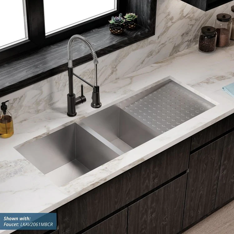 Kitchen Sink Crosstown 47.25 x 18.5 Inch Double Bowl 60/40 Polished Satin Undermount - Frankwebs