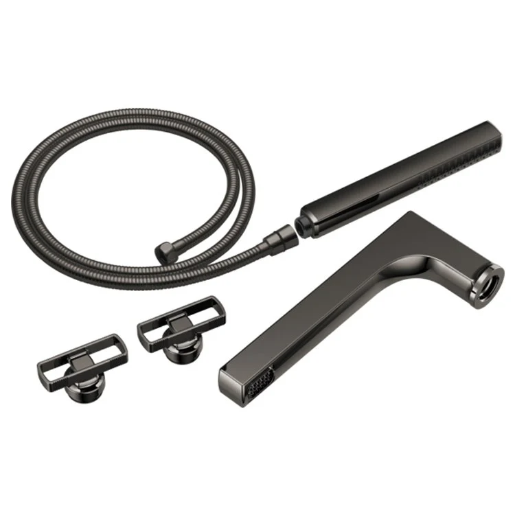 Tub Filler Kintsu 8 Inch Spread 2 Knob ADA WaterSense Brilliance Black Onyx - Frankwebs