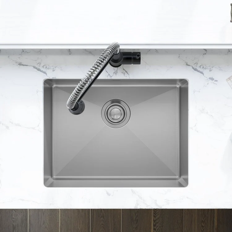 Kitchen Sink Crosstown 23.5 x 18.25 Inch Single Bowl Polished Satin Undermount - Frankwebs