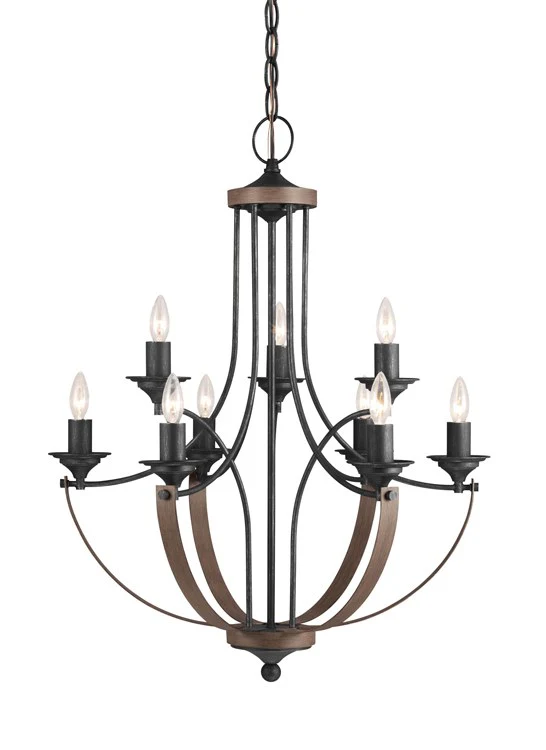 Corbeille Nine-Light Two-Tier LED Chandelier - Frankwebs
