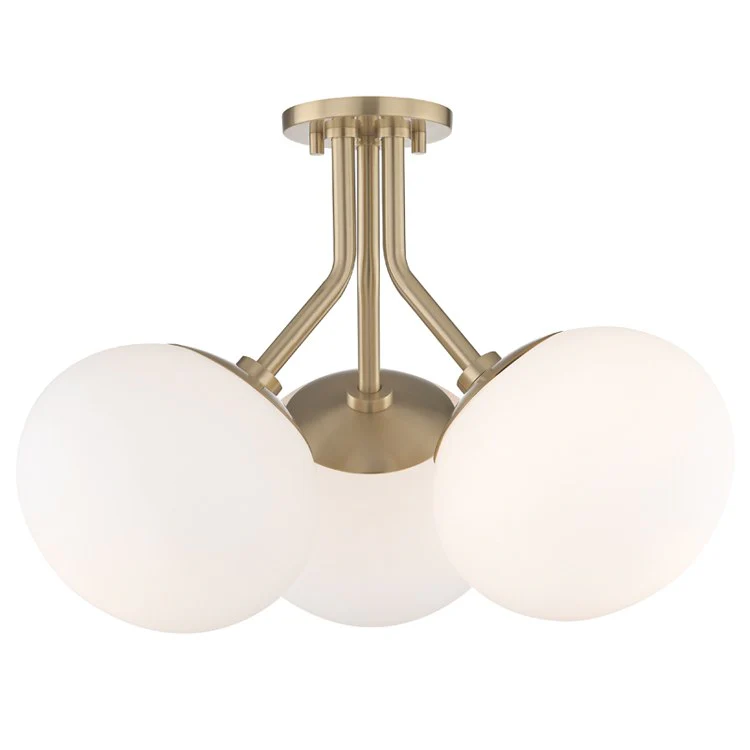 Estee Three-Light Semi-Flush Mount Ceiling Fixture - Frankwebs