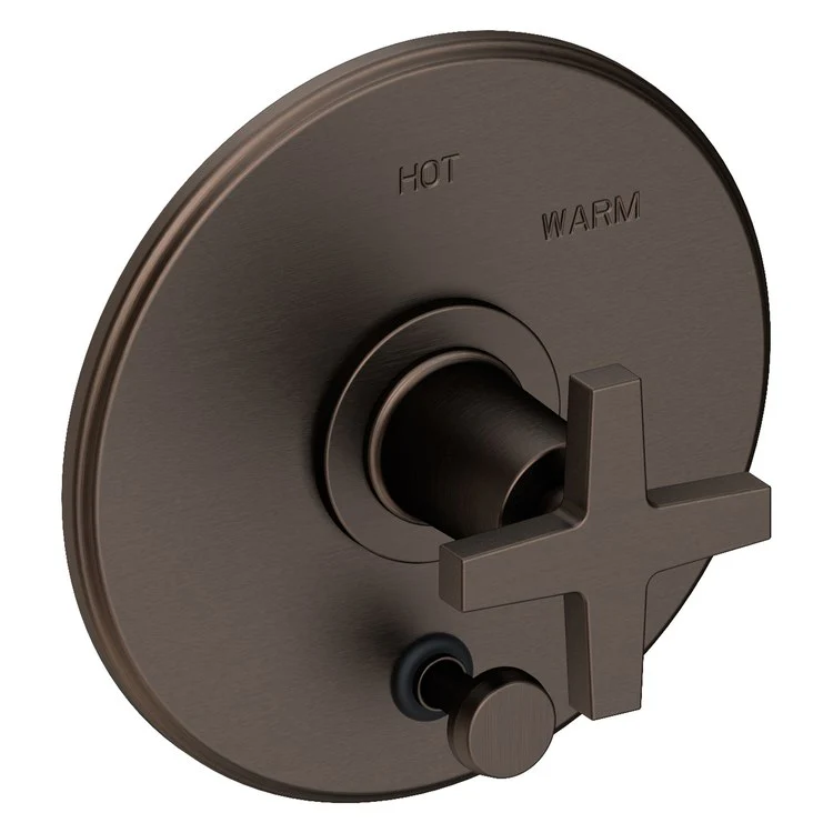 Pressure Balance Valve Trim Dorrance with Diverter Pull Knob 1 Cross Forever Brass PVD ADA Depth 3-1/6 Inch - Frankwebs