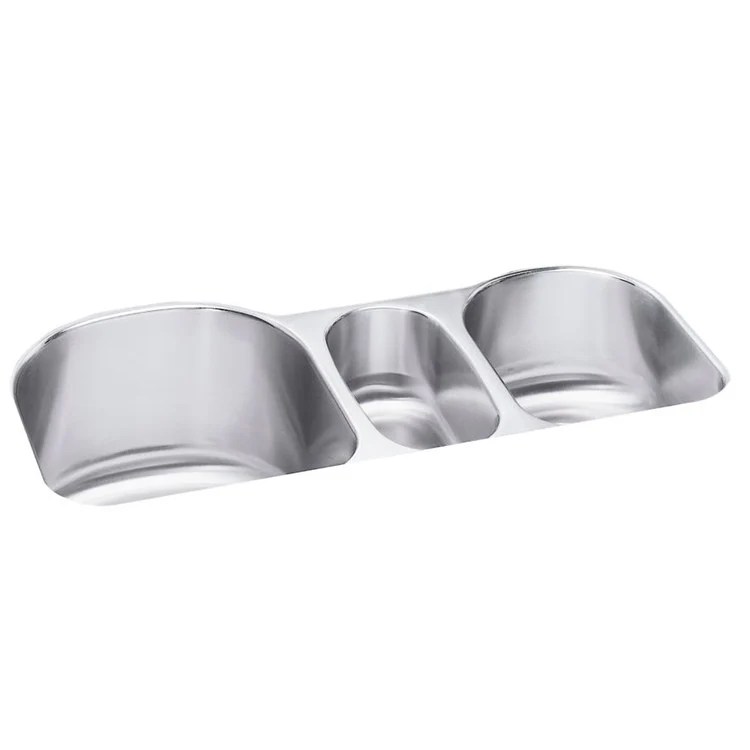 Kitchen Sink Lustertone Classic 39.5 x 20 Inch Triple Bowl Lustrous Highlighted Satin Undermount - Frankwebs