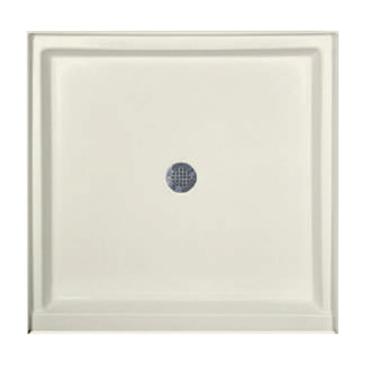 Shower Base Square Bone 32 x 32 Inch Acrylic Standard Polished Chrome Drain Included - Frankwebs