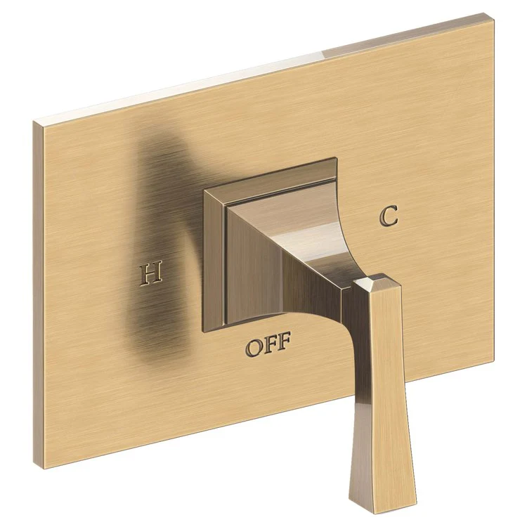 Pressure Balance Valve Trim Joffrey Rectangle 1 Lever Matte White ADA Depth 4-1/4 Inch - Frankwebs