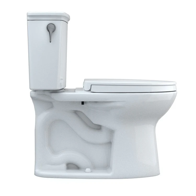 Toilet Drake 2 Pieces Universal Height Cotton Elongated ADA 30-11/16 Inch 1.28 Gallons per Flush Left Hand Chrome Soft Close - Frankwebs