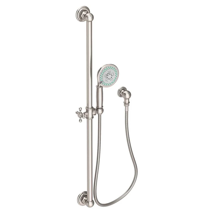 Handshower Set Tub and Shower Slidebar with Cross Handle Midnight Chrome 3 Function 1.8 Gallons per Minute - Frankwebs