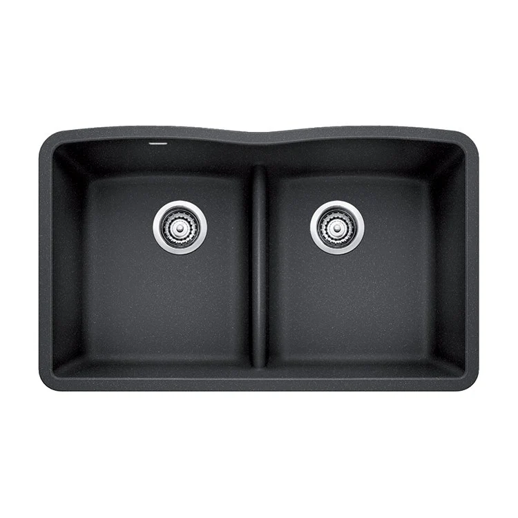 Kitchen Sink Diamond 32 x 19 Inch Double Bowl Equal Double Low Divide Coal Black Undermount - Frankwebs