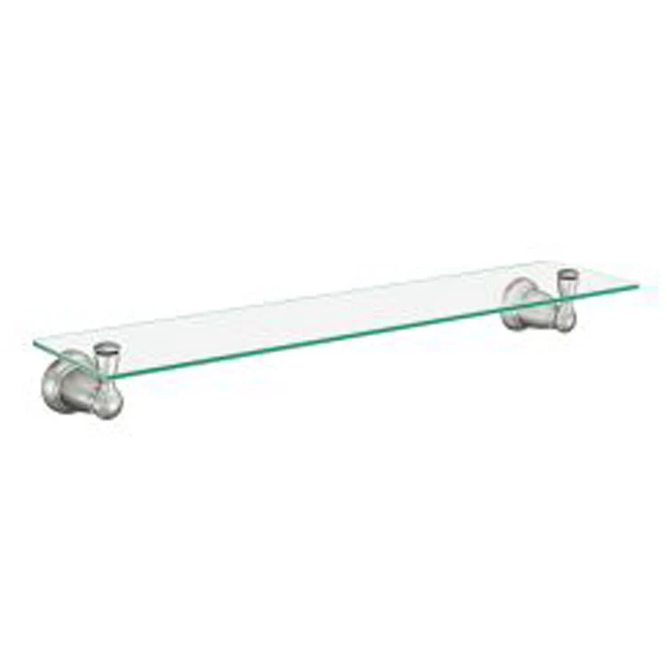 Shelf Banbury Brushed Nickel 22-3/4 x 5-4/5 Inch Glass - Frankwebs