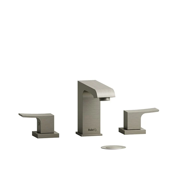 Lavatory Faucet Zendo Widespread 8 Inch Spread 2 Lever ADA Chrome 1.5 Gallons per Minute Push Drain 3 Hole - Frankwebs