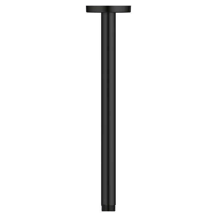 Shower Arm Rainshower with Flange Matte Black 1/2 Inch 12 Inch MNPT Brass Ceiling Mount - Frankwebs