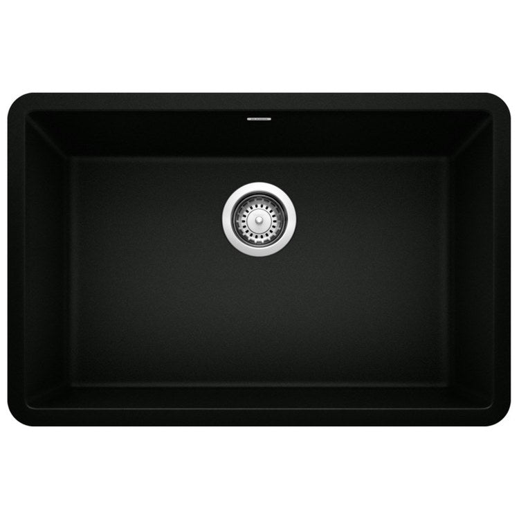 Kitchen Sink Precis 27 x 18 Inch Single Bowl Coal Black Undermount Rectangle Silgranit - Frankwebs