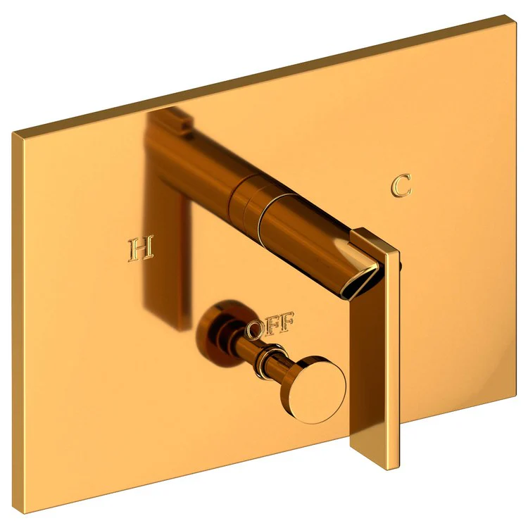 Metro Pressure Balance Tub/Shower Valve Trim Only with Lever Handle - Satin Brass PVD - Frankwebs