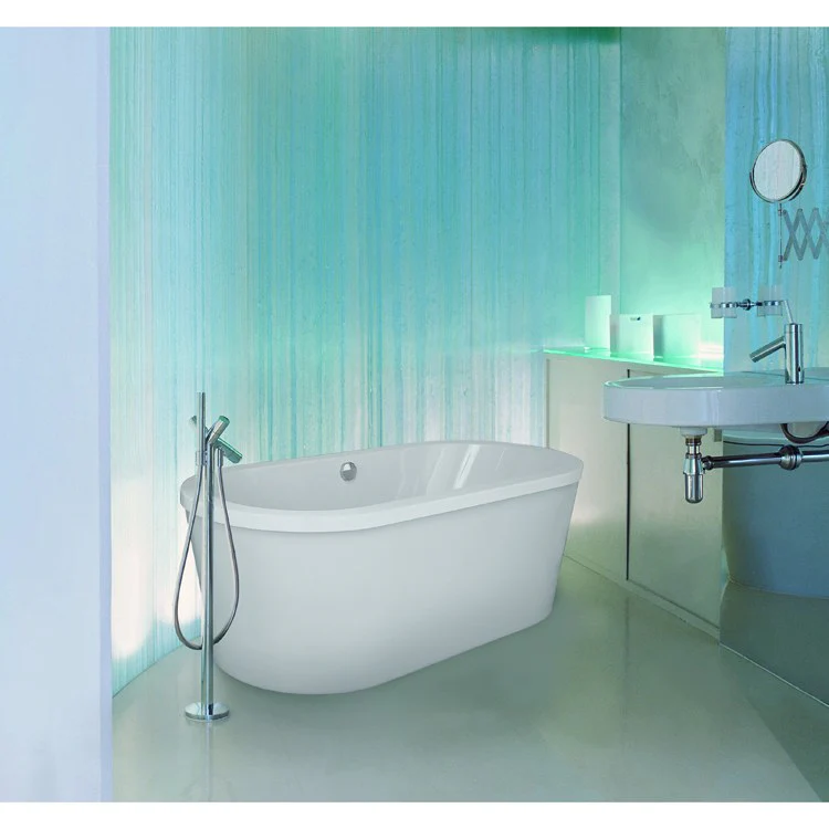 Soaking Tub Designer Collection Estee 66 x 32 Inch Freestanding Tub Only Center White Acrylic - Frankwebs