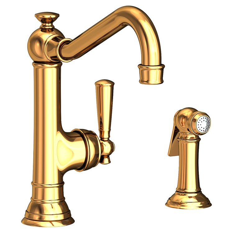 Jacobean Single Handle Kitchen Faucet with Side Sprayer - Frankwebs