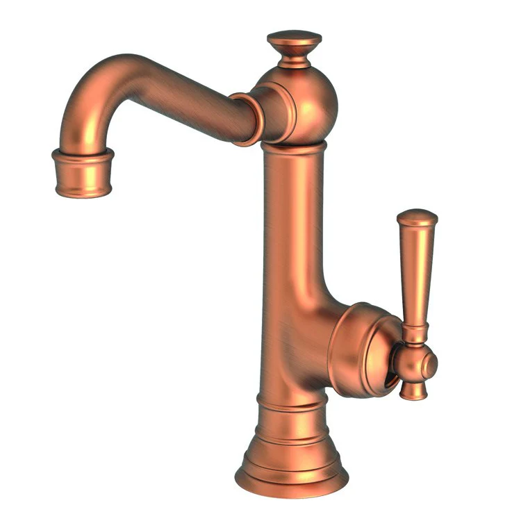 Bar Faucet Jacobean 1 Lever ADA Antique Copper Rotating Brass Spout Height 7-3/4 Inch 1.8 Gallons per Minute - Frankwebs