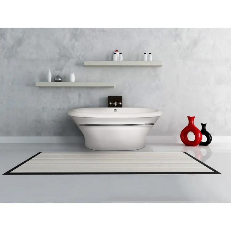 Soaking Tub Designer Collection Chloe 70 x 40 Inch Freestanding Tub Only Center Bone Acrylic - Frankwebs