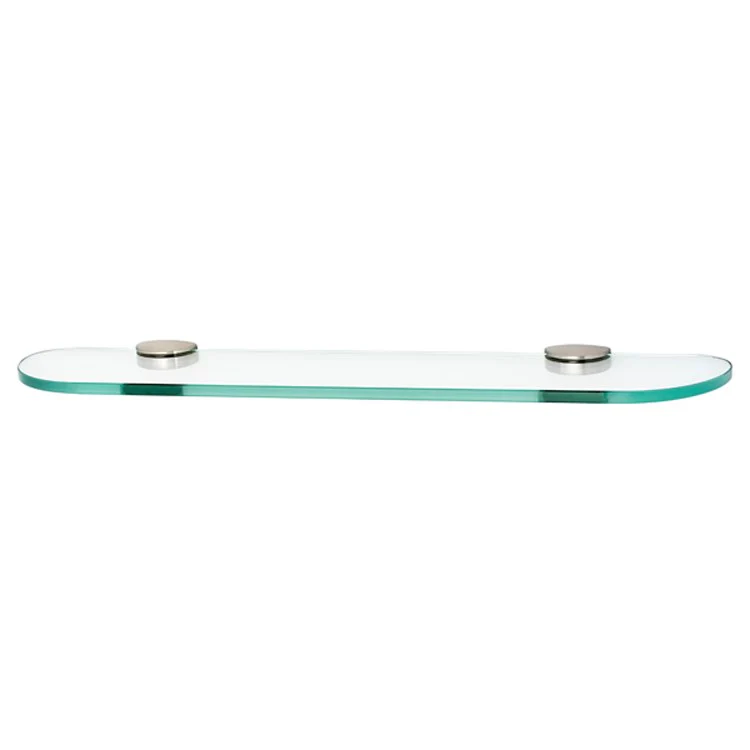 Shelf Euro Bath with Brackets Unlacquered Brass 24 Inch Brass/Glass - Frankwebs
