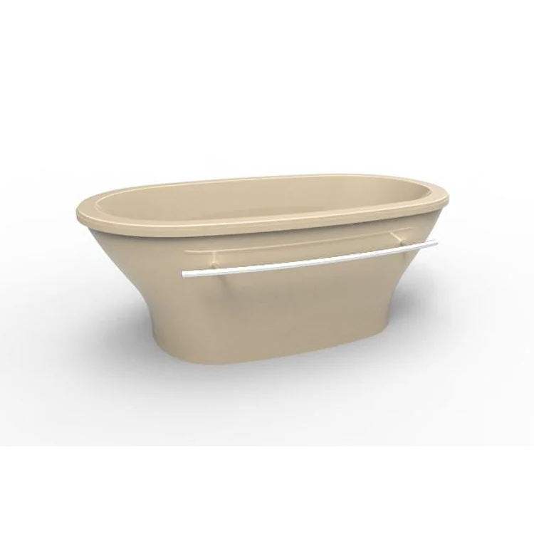Air Tub Designer Collection Kellie Freestanding Bone Oval Acrylic 70 x 40 x 26 Inch - Frankwebs