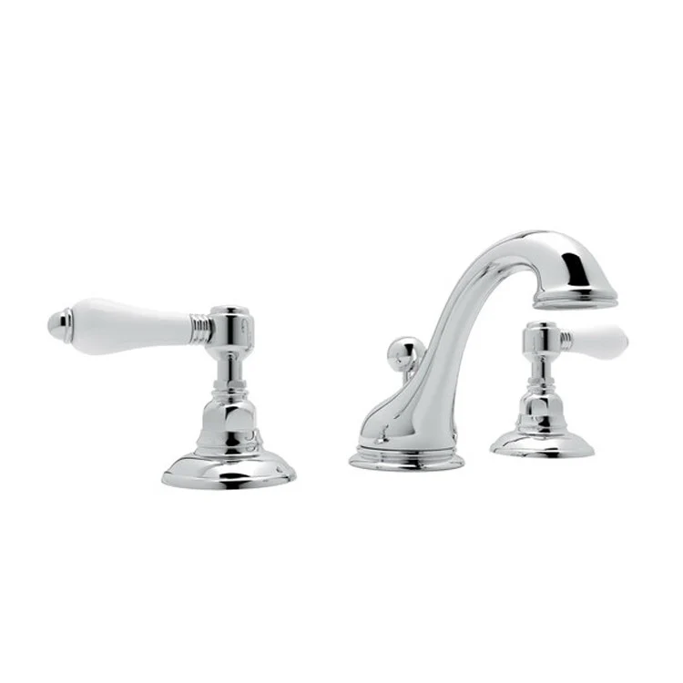 Lavatory Faucet Viaggio Widespread 2 Porcelain Lever Polished Nickel 1.2 Gallons per Minute Column Spout - Frankwebs