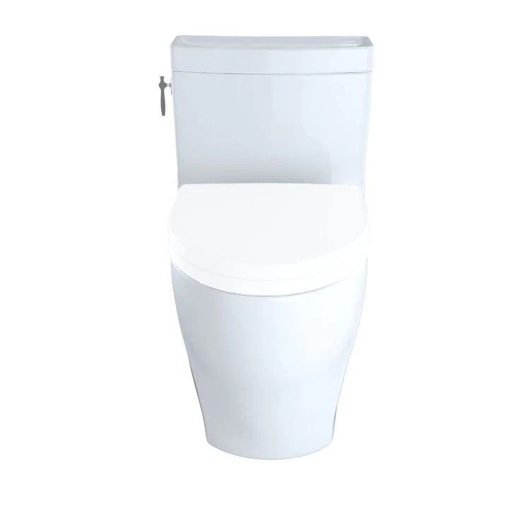 Toilet Aimes 1 Pieces Washlet Ready Cotton Elongated ADA 27-15/16 Inch 1.28 Gallons per Flush Left Hand Chrome Less Seat - Frankwebs