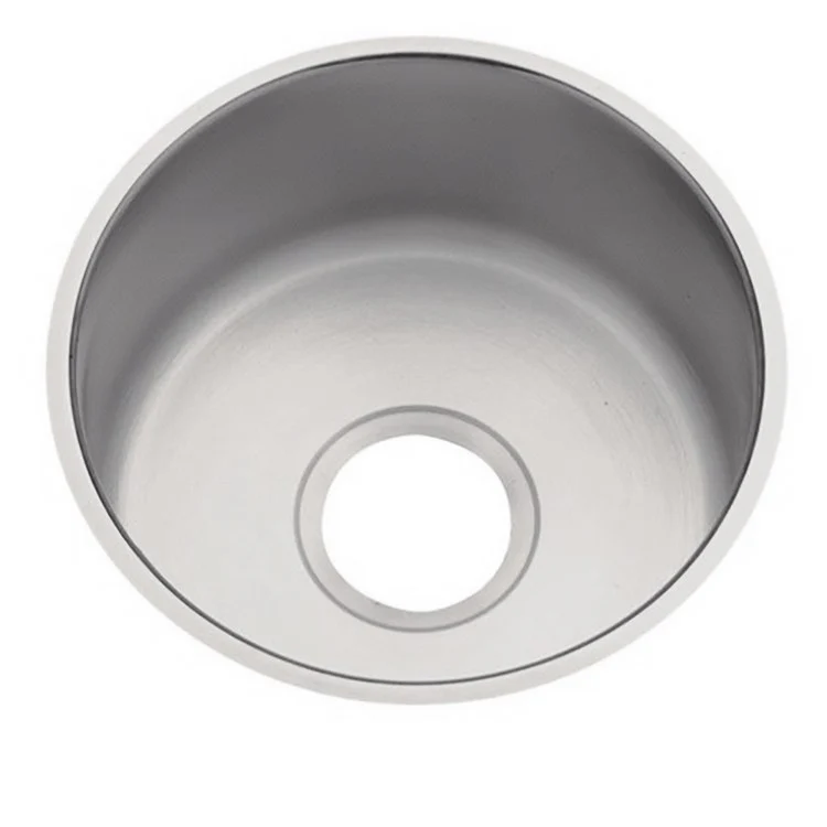 Kitchen Sink Dayton 14.5 x 14.5 Inch Single Bowl ADA Soft Satin Undermount Round Drain Location Center Depth 6 Inch Bottom Only Pads - Frankwebs