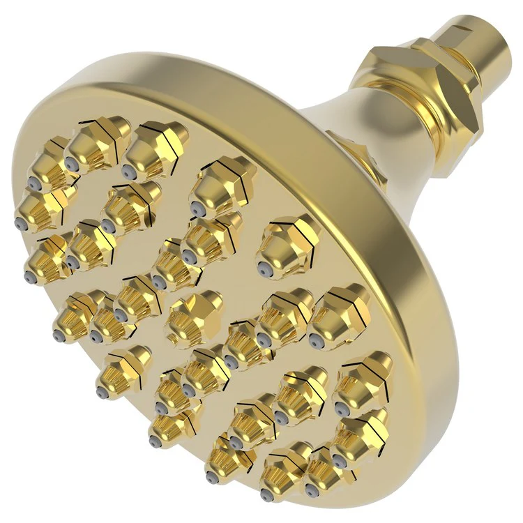 Showerhead Newport Bath 1 Function Satin Brass PVD 4-15/16 Inch 1.8 Gallons per Minute 29 Jets - Frankwebs