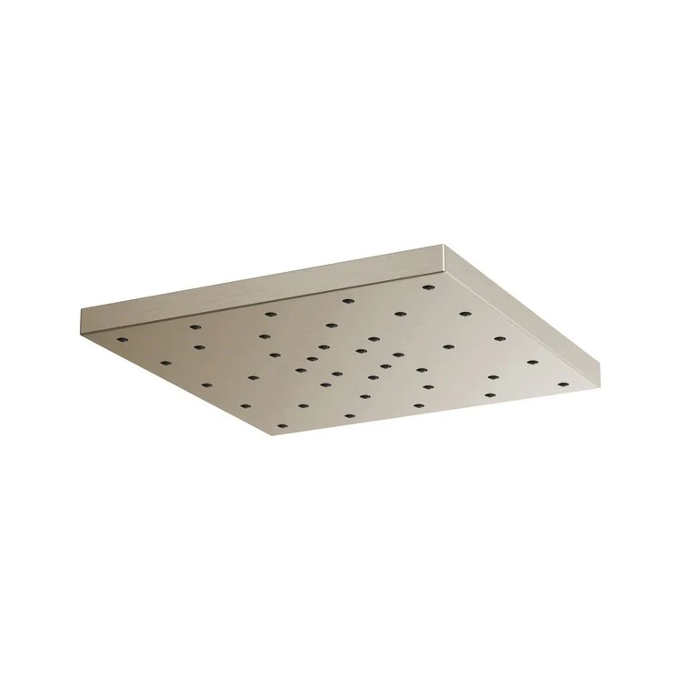 Showerhead Universal Showering 1 Function Linear Round Rain Can Brilliance Luxe Gold 14 Inch 1.75 Gallons per Minute Square H2OKinetic Drenching Spray - Frankwebs