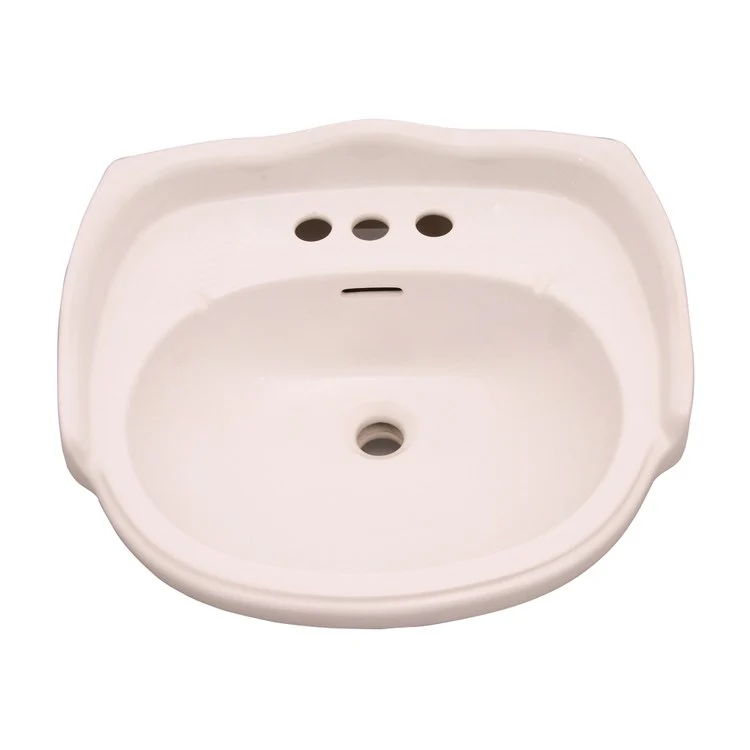 Pedestal Lavatory Victoria Centerset Bisque Round - Frankwebs