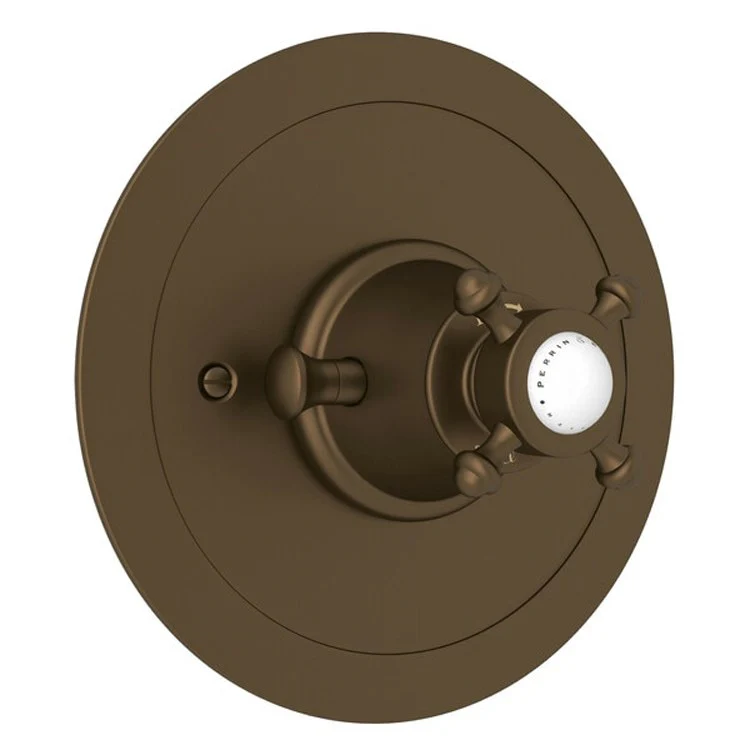 Thermostatic Trim Georgian Era 3/4 Inch without Volume Control Round 1 Cross English Bronze Brass - Frankwebs