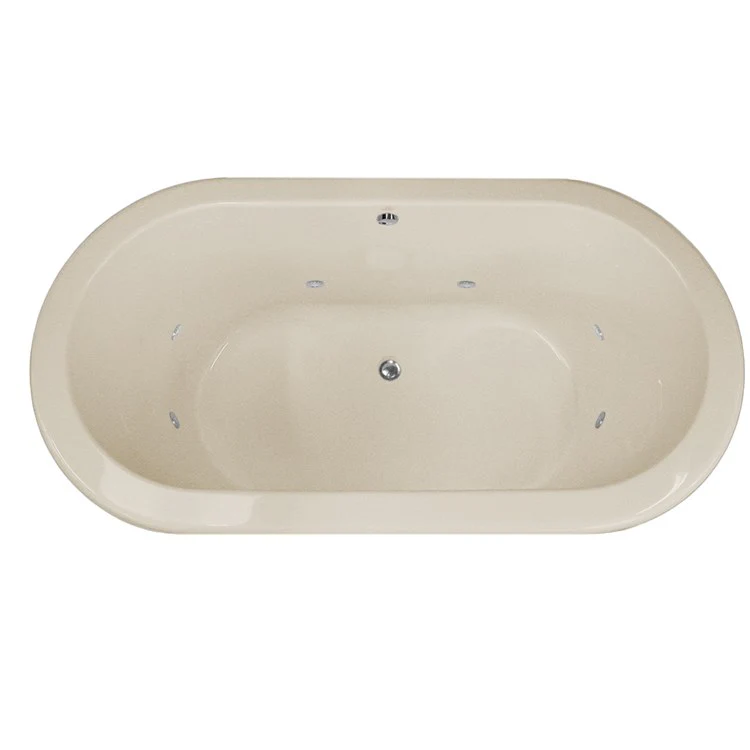 Whirlpool Tub Designer Collection Palmer 66 x 36 x 21 Inch Drop-In Center Drain Bone Oval - Frankwebs