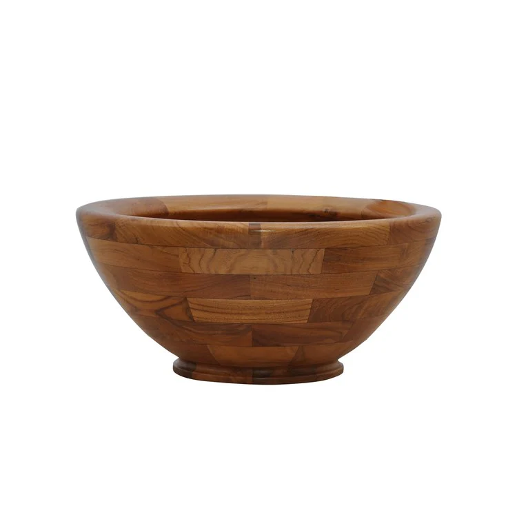 Vessel Antigua Above Counter Round 17-3/4 Inch Mahogany Natural Wood - Frankwebs