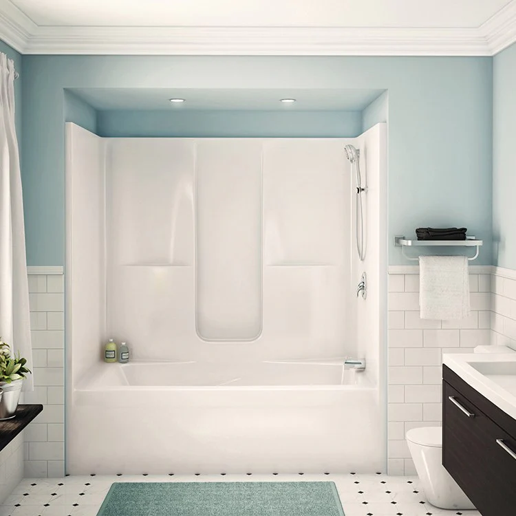 Tub and Shower Module 72 x 36 x 77 Inch AcrylX Right Hand White - Frankwebs