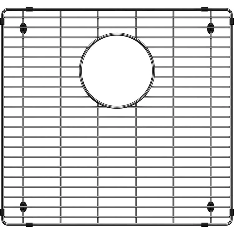 Sink Grid Quatrus Center Rear Drain Stainless Steel for Large Bowl 60/40 Double Bowl Farmhouse Sink 15-5/8 Inch - Frankwebs