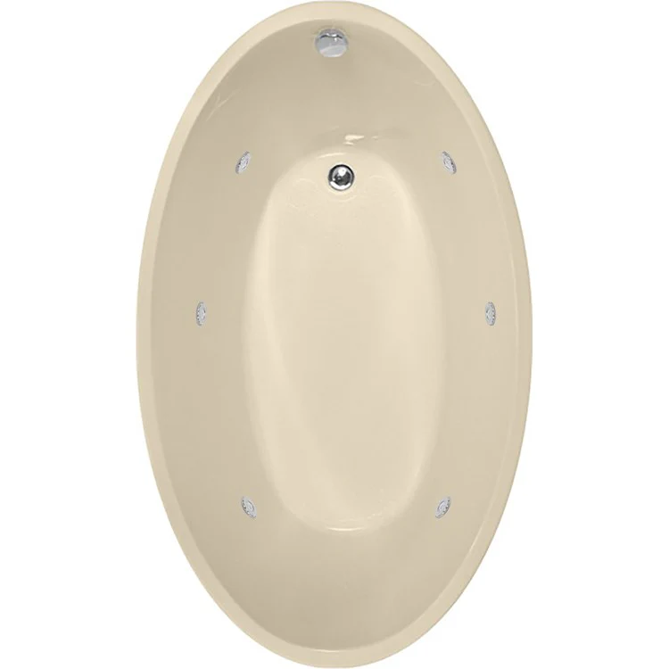 Combination Tub Designer Collection Carli 72 x 40 x 27 Inch Drop-In End Drain Biscuit Oval - Frankwebs
