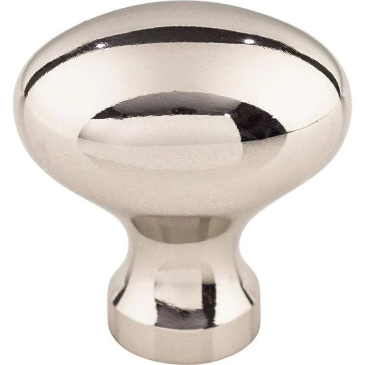 Knob Asbury Egg Oval Polished Nickel Zinc Alloy 1-1/4 Inch 1-1/4 Inch - Frankwebs