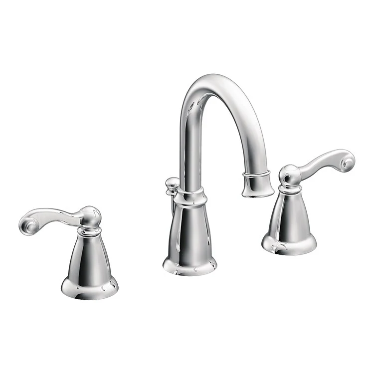 Traditional Two Handle High-Arc Widespread Bathroom Faucet with Drain - Frankwebs