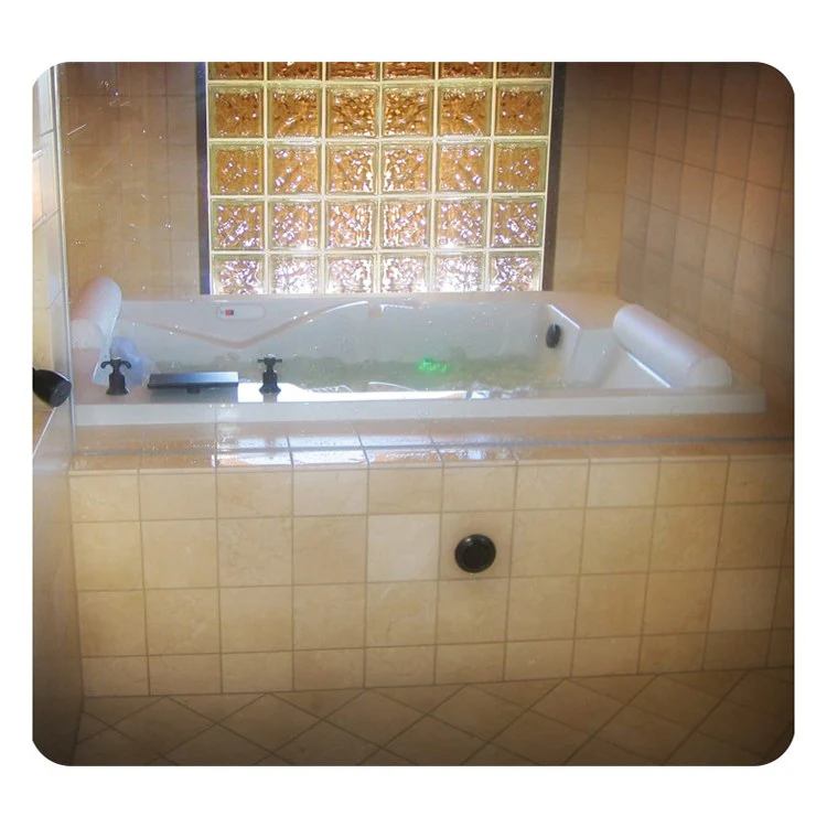 Combination Tub Designer Collection Ashley 72 x 48 x 18 Inch Drop-In End Drain Bone Rectangle - Frankwebs